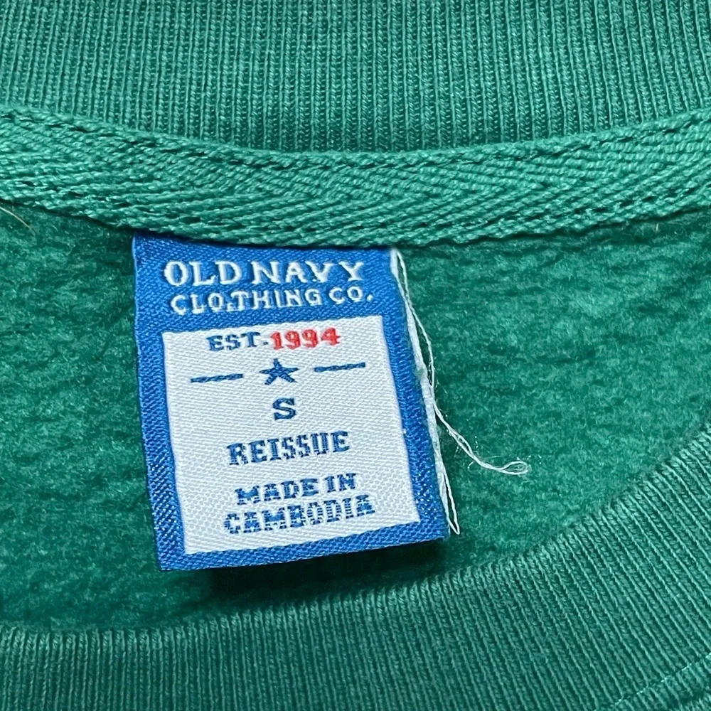 Old Navy Unisex 94 Fleece Logo Sweatshirt COLOR FIELD DAY Crewneck Sweater Sz S